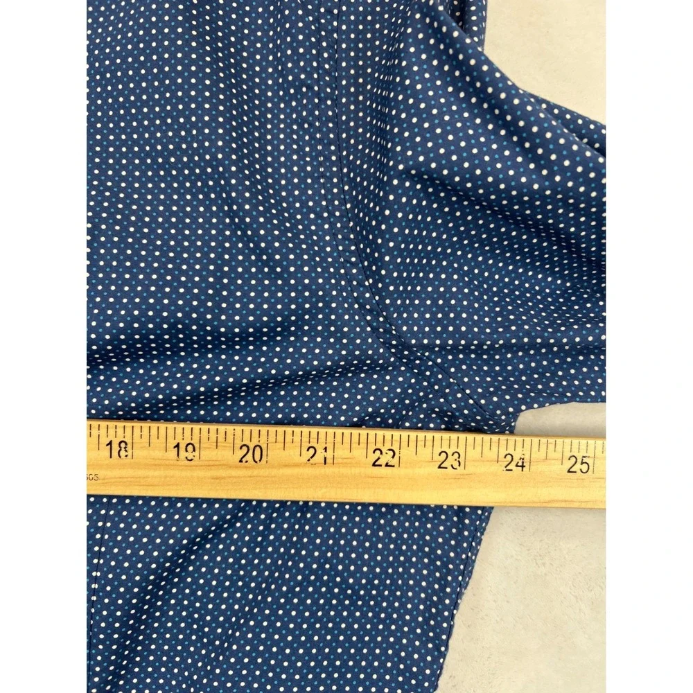 Banana Republic Shirt Mens L Blue Slim Fit Polka Dot Long Sleeve Button‎ Down